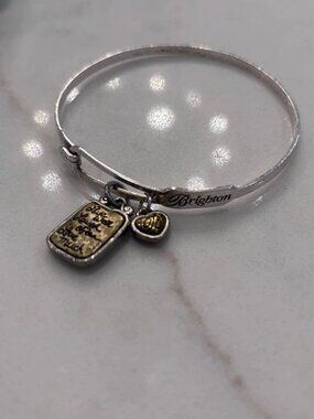 Brighton Silver Gold Two Tone Charm Bracelet